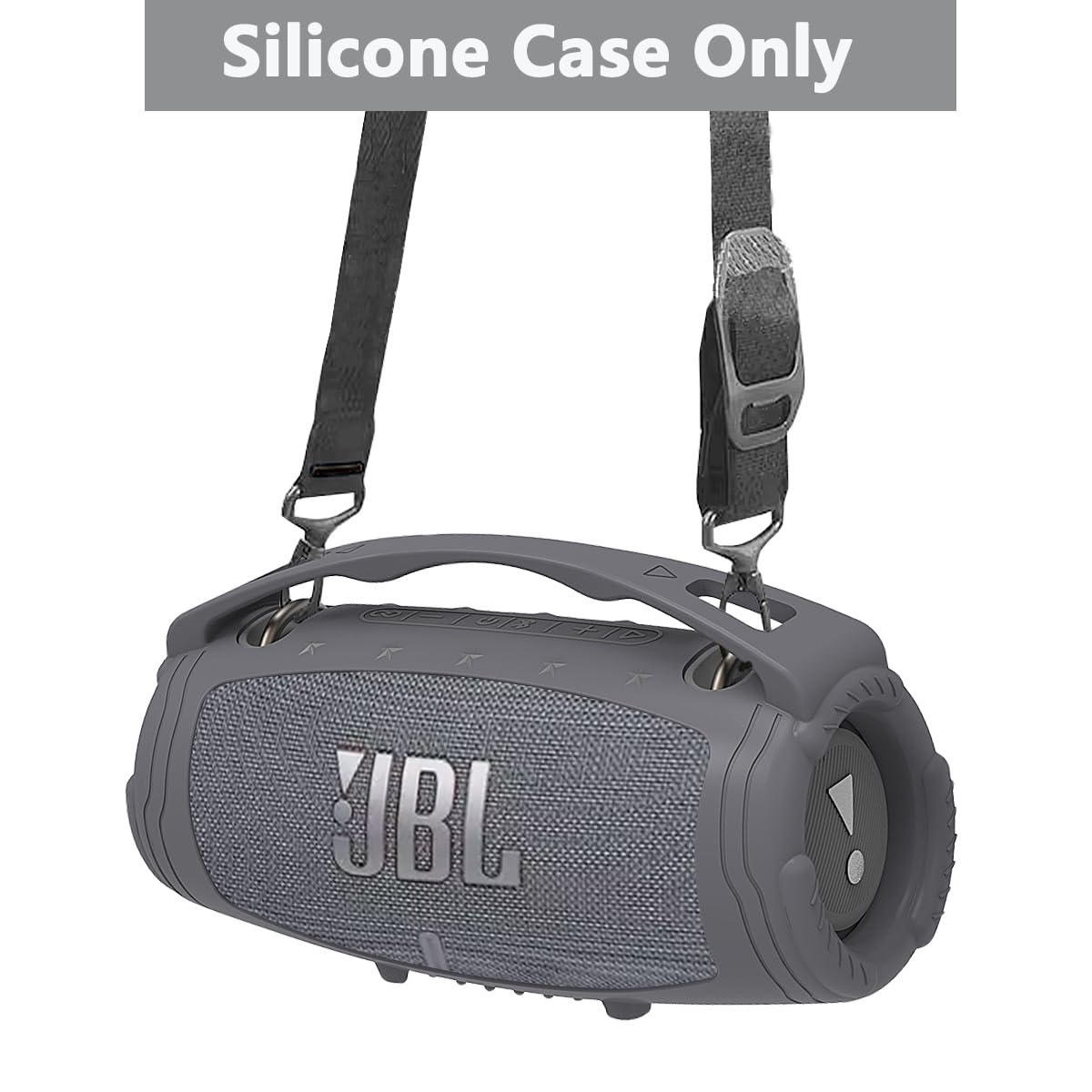 Silicone Cover Case for JBL Xtreme 3 Portable Bluetooth Speaker, Protective Skin Case for JBL Xtreme 3 Portable Bluetooth Speaker Accessories(Only Case)(Grey)