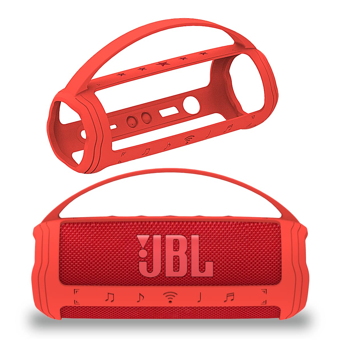 Silicone Cover Case for JBL Flip 6 Portable Bluetooth Speaker, Protective Carrying Case for JBL Flip 6 Speaker Accessories (Only Case) (Red Case)