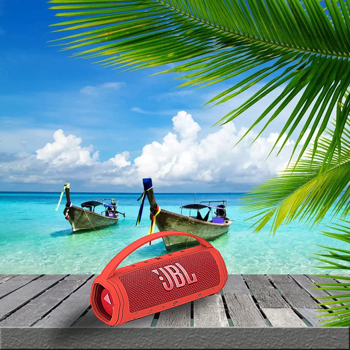 Silicone Cover Case for JBL Flip 6 Portable Bluetooth Speaker, Protective Carrying Case for JBL Flip 6 Speaker Accessories (Only Case) (Red Case)