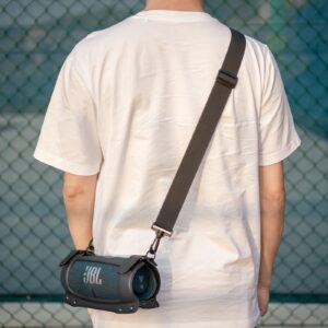 TXEsign Travel Carrying Case for JBL Charge 4/Charge 5 Portable Bluetooth Speaker, EVA Travel Protective Case Cover Bluetooth Speaker Case with Adjustable Shoulder Strap (Black)
