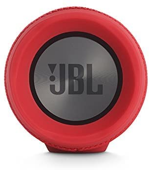 JBL Charge 3 Waterproof Portable Bluetooth Speaker, includes Microfiber Cleaning Cloth - Red