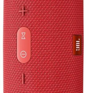JBL Charge 3 Waterproof Portable Bluetooth Speaker, includes Microfiber Cleaning Cloth - Red