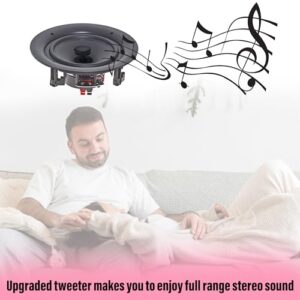 Vaiyer Set of 6 Frameless 5.25 Inch 8 Ohm 175 Watts Speakers, Flush Mount in-Wall in-Ceiling 2-Way Mid Bass Woofer Speaker - Perfect for Home, Office, Kitchen, Living Room