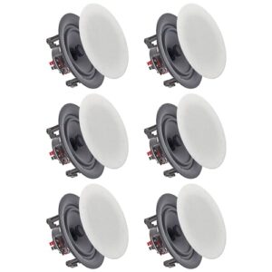 Vaiyer Set of 6 Frameless 5.25 Inch 8 Ohm 175 Watts Speakers, Flush Mount in-Wall in-Ceiling 2-Way Mid Bass Woofer Speaker - Perfect for Home, Office, Kitchen, Living Room