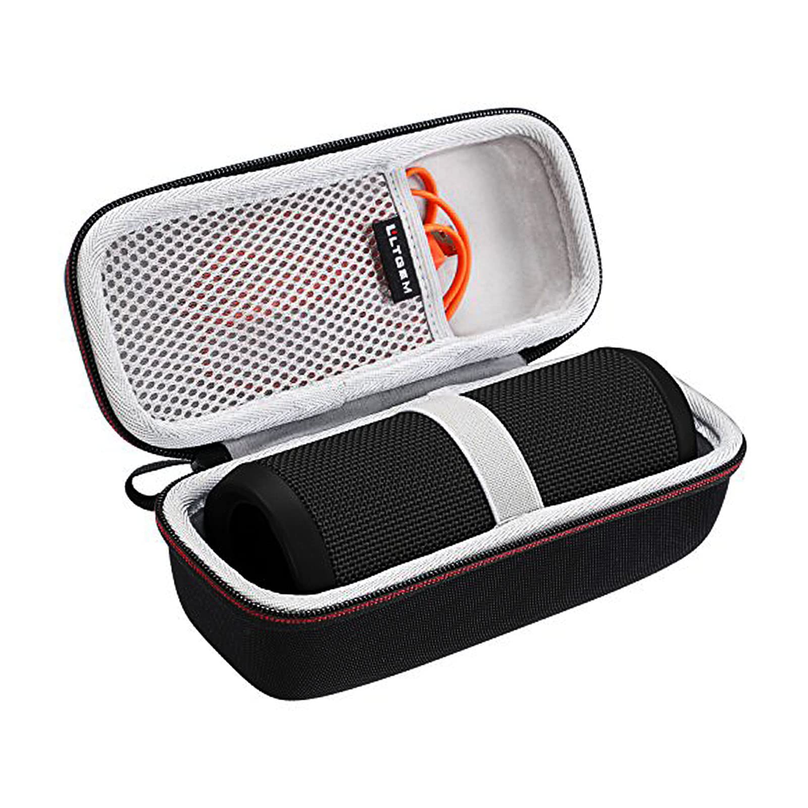 LTGEM Hard Carrying Case for JBL Flip 4/3 Portable Bluetooth Speaker, with Mesh Pocket Fits USB Cable and Accessories, for Travel, Storage and More