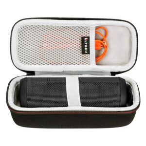 LTGEM Hard Carrying Case for JBL Flip 4/3 Portable Bluetooth Speaker, with Mesh Pocket Fits USB Cable and Accessories, for Travel, Storage and More