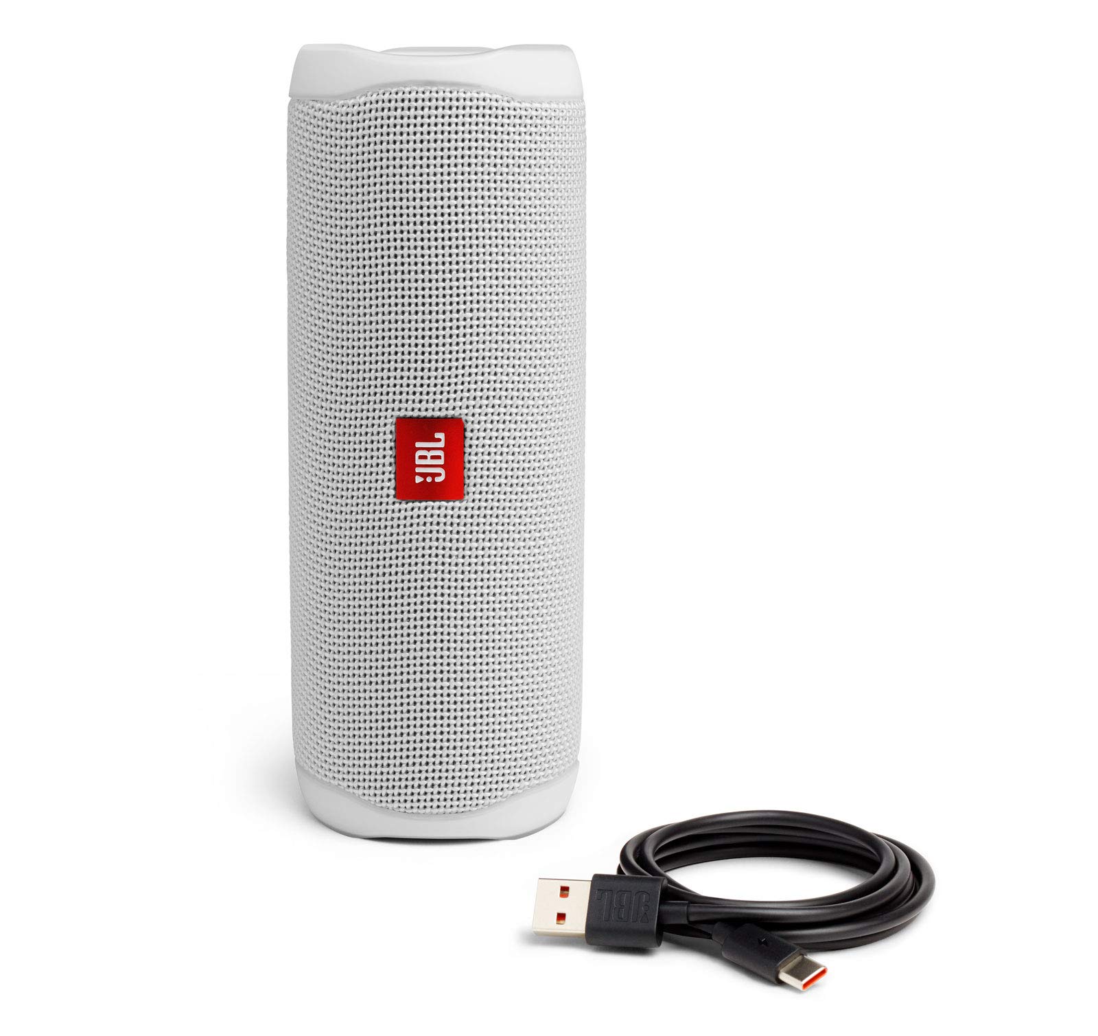 JBL Flip 5 Waterproof Portable Wireless Bluetooth Speaker Bundle with divvi! Protective Hardshell Case - White