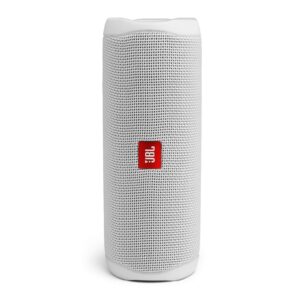 JBL Flip 5 Waterproof Portable Wireless Bluetooth Speaker Bundle with divvi! Protective Hardshell Case - White