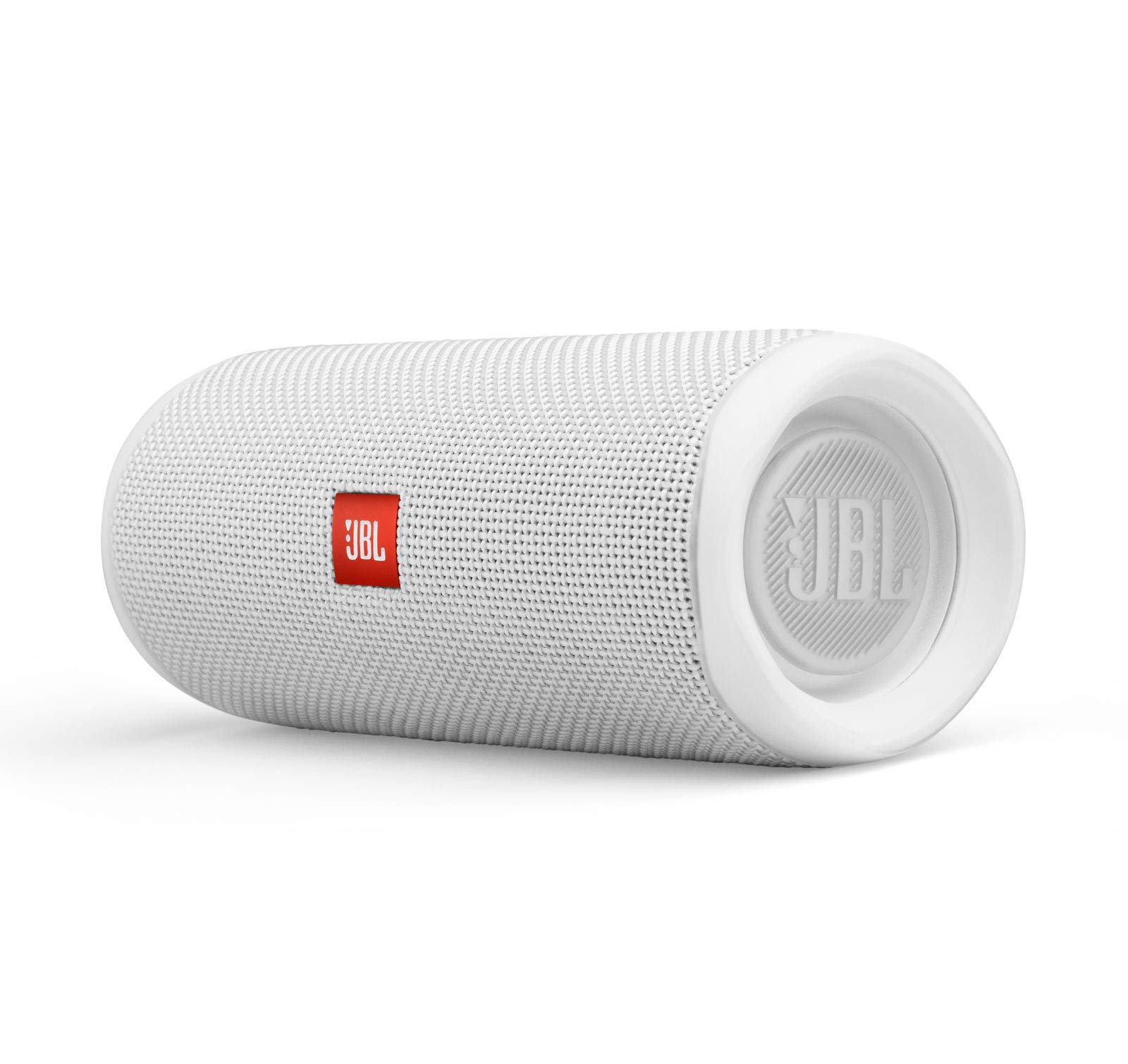 JBL Flip 5 Waterproof Portable Wireless Bluetooth Speaker Bundle with divvi! Protective Hardshell Case - White