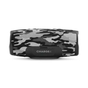 JBL Charge 4 Black/White Camouflage Bluetooth Speaker with JBL Authentic Carrying Case