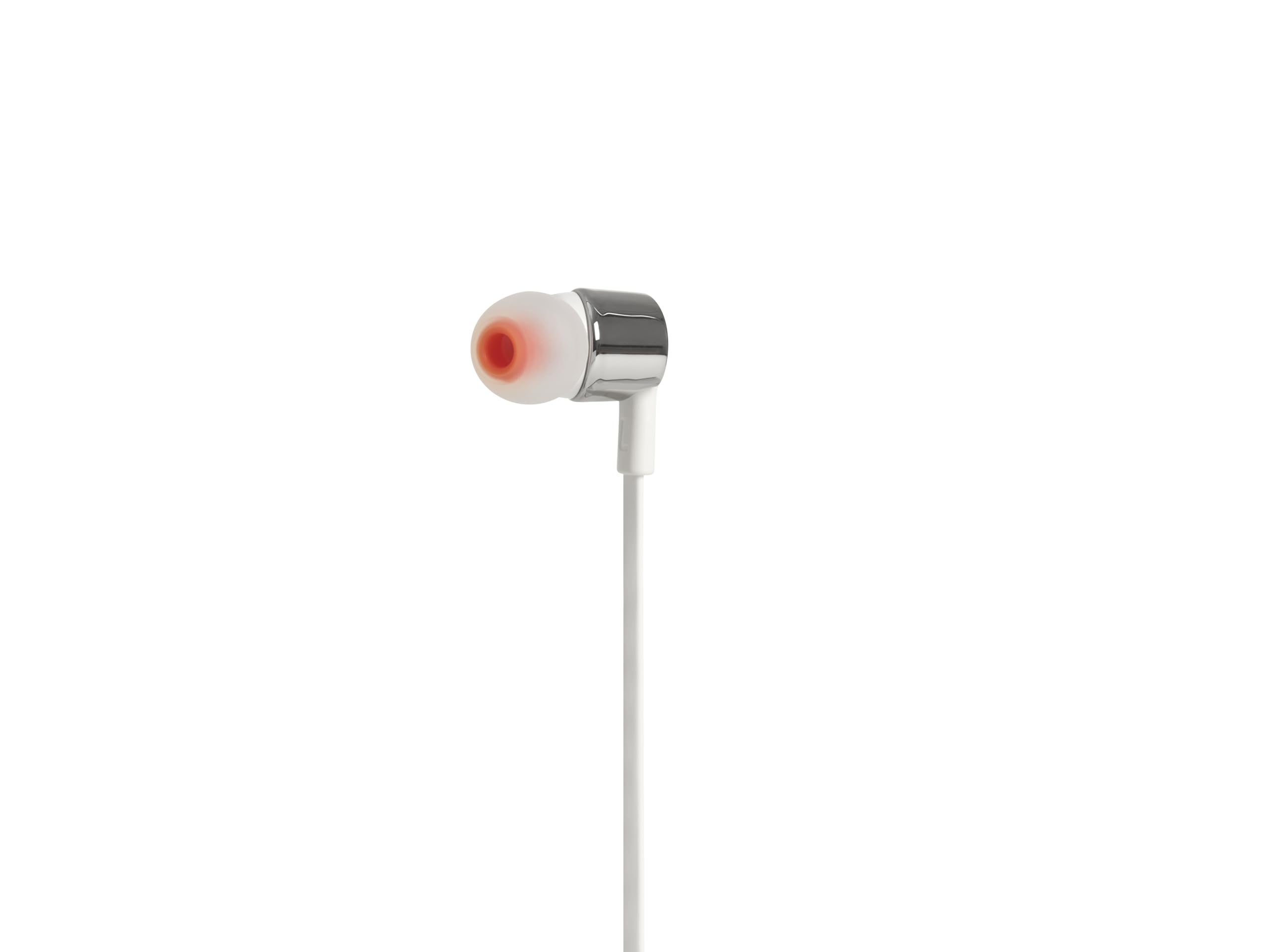 JBL T210 Pure Bass in-Ear Headphones with Microphone - White