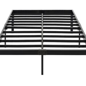 Eavesince Queen Size Bed Frame 18 Inch Tall High Max 1000 Pound Steel Slats Support Heavy Duty Sturdy Metal Queen Size Platform No Box Spring Needed Easy Assembly Noise Free Black