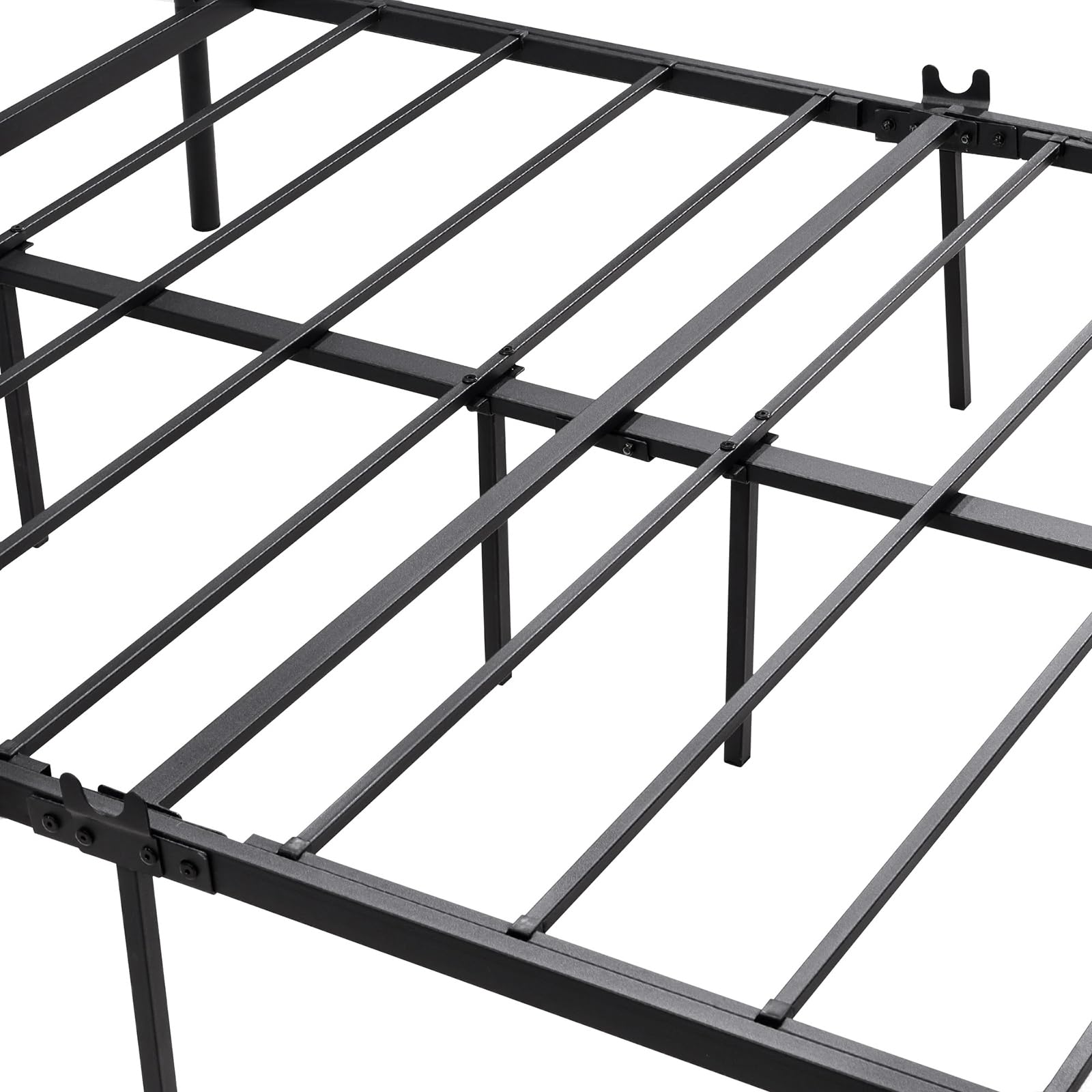 Metal Bed Frame, Twin Size Platform Bed Frame, Mattress Foundation with Headboard ＆ Footboard, Steel Slat Support/No Box Spring Needed (Twin)