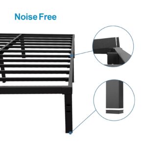 AUTSTA Full Size Bed Frame No Box Spring Needed,Bed Frame Full Size Esay Assembly, Heavy Duty Metal Bed Frame Full Size with Storage,Full Platform Bed Frame Noise Free