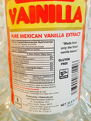 3 X Danncy Clear Pure Mexican Vanilla Extract From Mexico 33oz Each 3 Plastic Bottle Lot Sealed