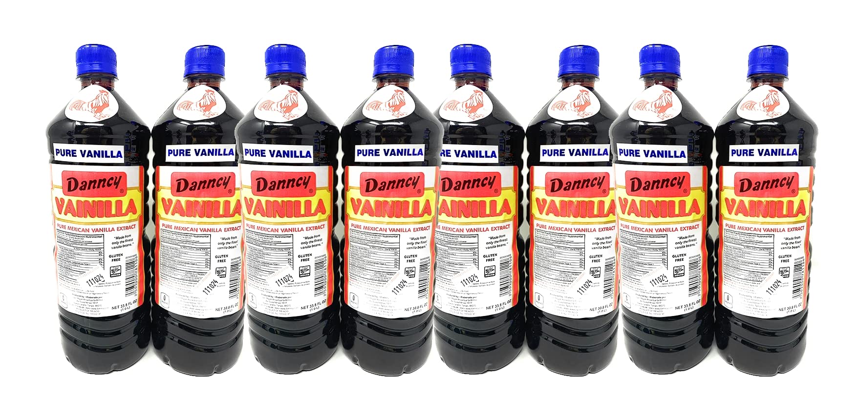 2 X Danncy Dark Pure Mexican Vanilla Extract From Mexico 33oz Each 2 Plastic Bottle Lot Sealed - SET OF 4