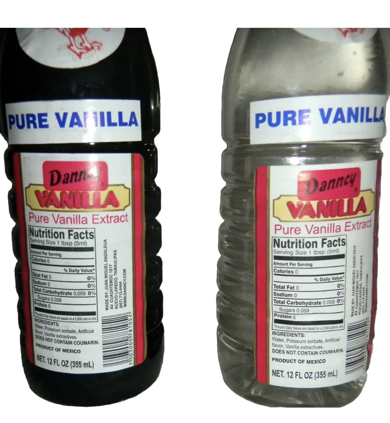 4 X Mixed Danncy Pure Mexican Vanilla Extract From Mexico 12oz Each 4 Plastic Bottle Lot Sealed by Danncy