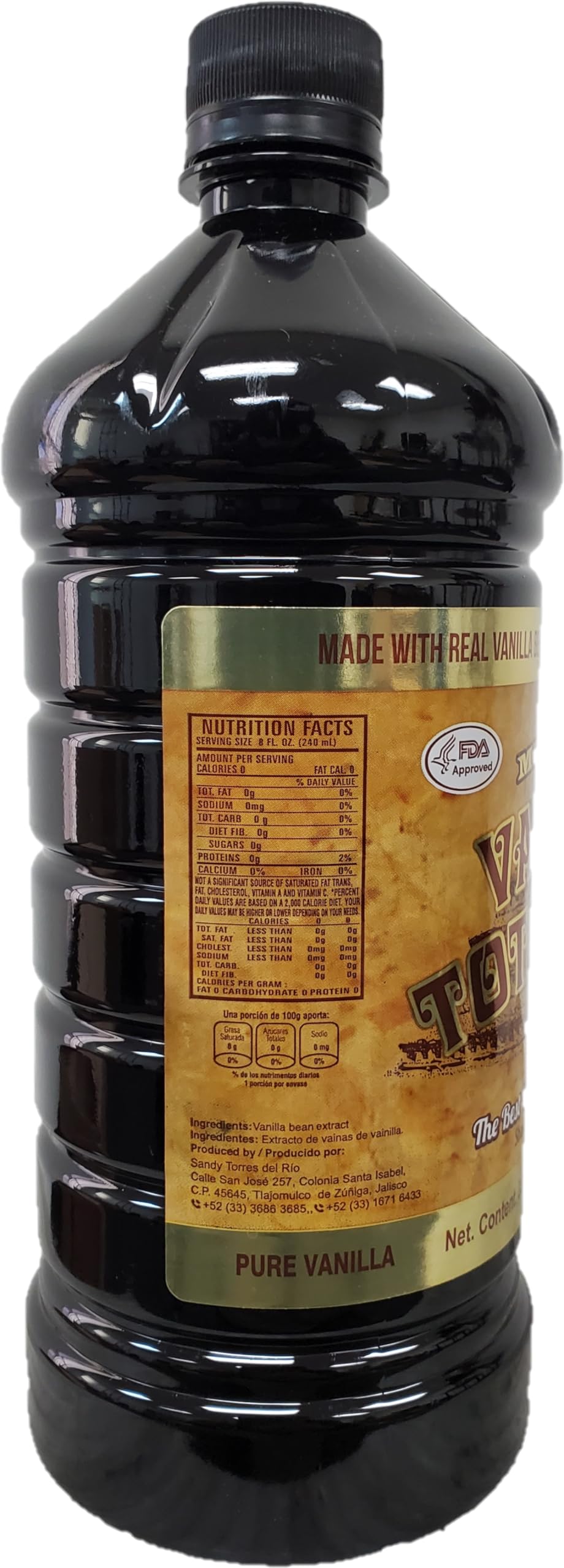 Mexican Vanilla Totonac's Pure Vanilla Flavoring, 33.2 Fluid Ounce