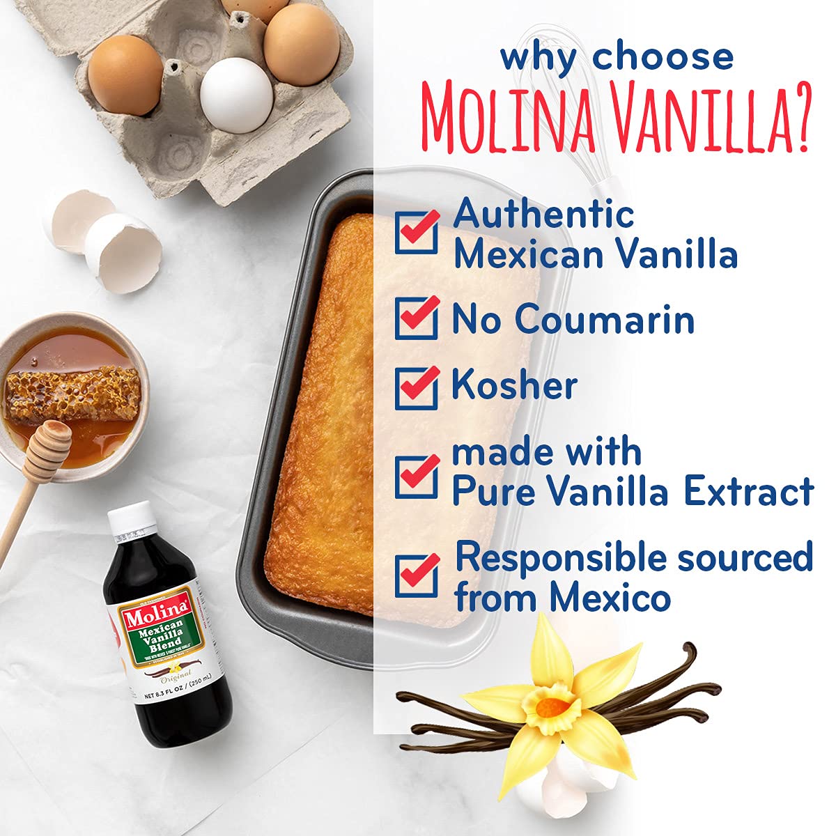 Molina Mexican Vanilla Blend Extract - Original, 8.3 Fl Oz