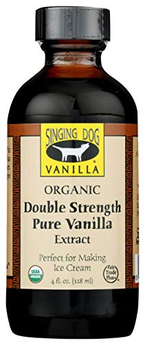 Singing Dog Organic Double Strength Pure Vanilla Extract, 4oz