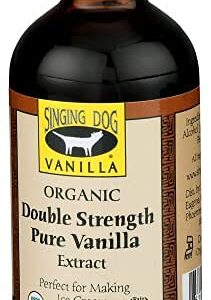 Singing Dog Organic Double Strength Pure Vanilla Extract, 4oz