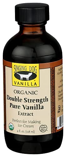 Singing Dog Organic Double Strength Pure Vanilla Extract, 4oz