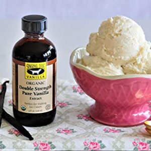 Singing Dog Organic Double Strength Pure Vanilla Extract, 4oz