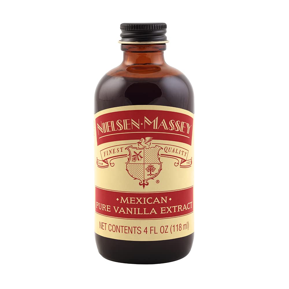 Nielsen-Massey Mexican Pure Vanilla Extract for Baking and Cooking, 4 Ounce Bottle