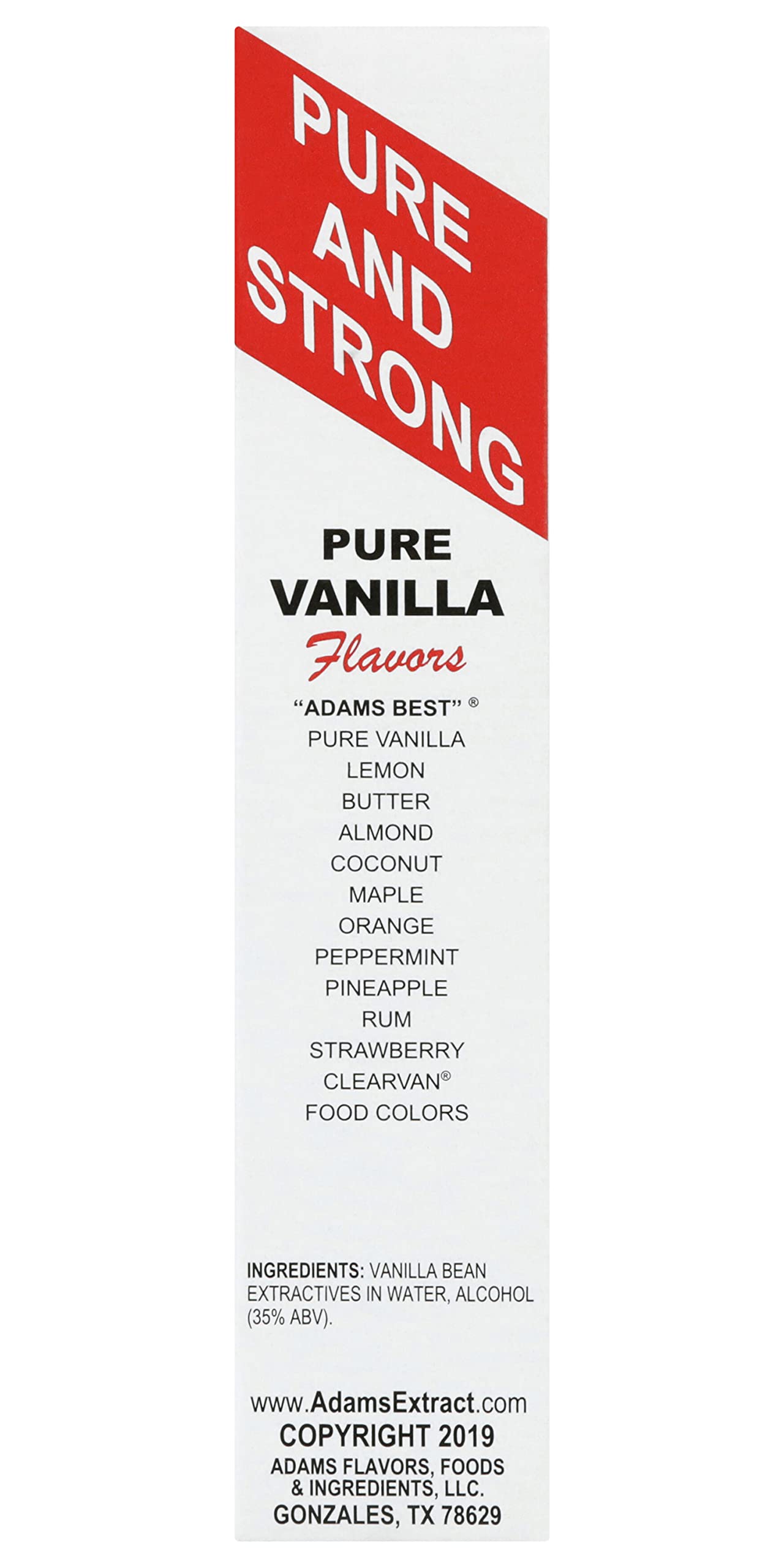 Adams Extract Pure Vanilla Extract 4 fl oz (Pack of 1)