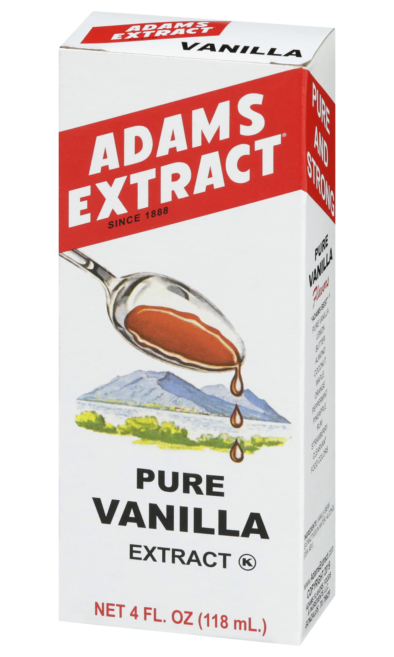 Adams Extract Pure Vanilla Extract 4 fl oz (Pack of 1)