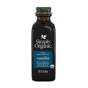 Simply Organic Vanilla Flavoring (non-alcoholic), Certified Organic, Vegan | 2 oz | Pack of 12