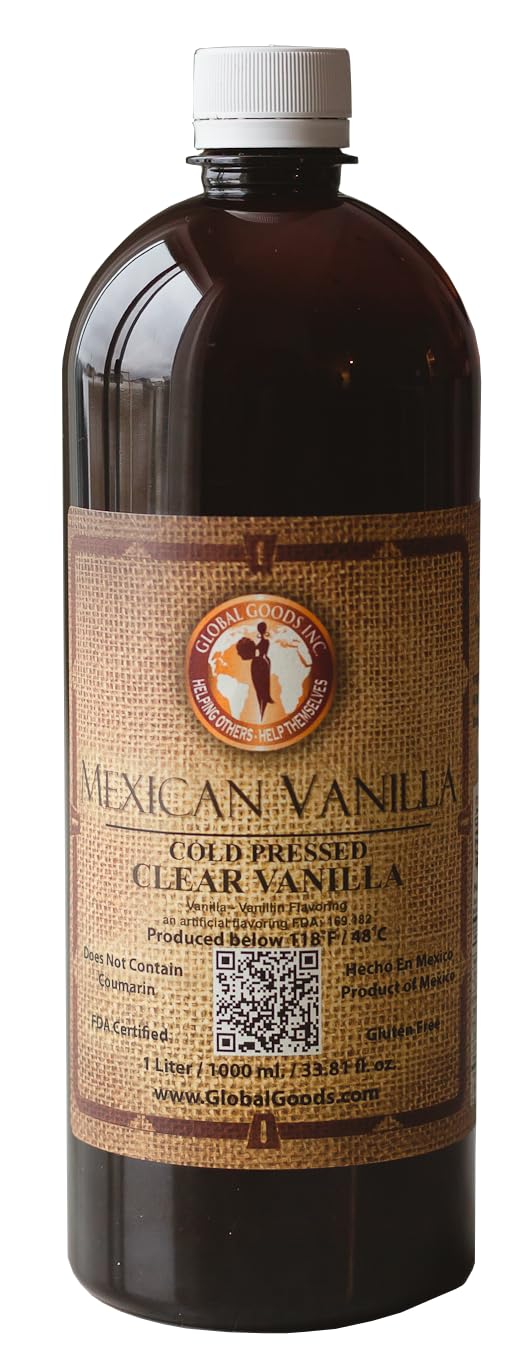 Pure Mexican Vanilla (Clear 1 liter, 33.81 fl oz)