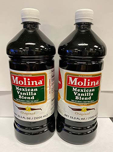 Molina Mexican Vanilla Blend By Molina Vainilla, 33.3 Oz / 1000 Ml (Vanillin Extract) by Molina Vanilla 33.3 fl oz (pack of 2)