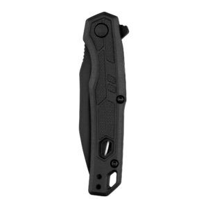 Kershaw Appa Folding Tactical Pocket Knife, SpeedSafe Opening, 2.75 inch Black Blade and Handle, Small, Lightweight Every Day Carry