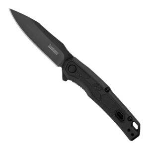 Kershaw Appa Folding Tactical Pocket Knife, SpeedSafe Opening, 2.75 inch Black Blade and Handle, Small, Lightweight Every Day Carry