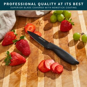 Home Hero 2 Pcs Paring Knife with Sheath - High Carbon Stainless Steel Chopping Knife with Ergonomic Handle - Razor-Sharp Multi-Purpose Kitchen Knife for Chopping Vegetable and Cooking