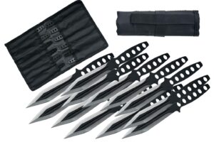 szco supplies black streak throwing knives set