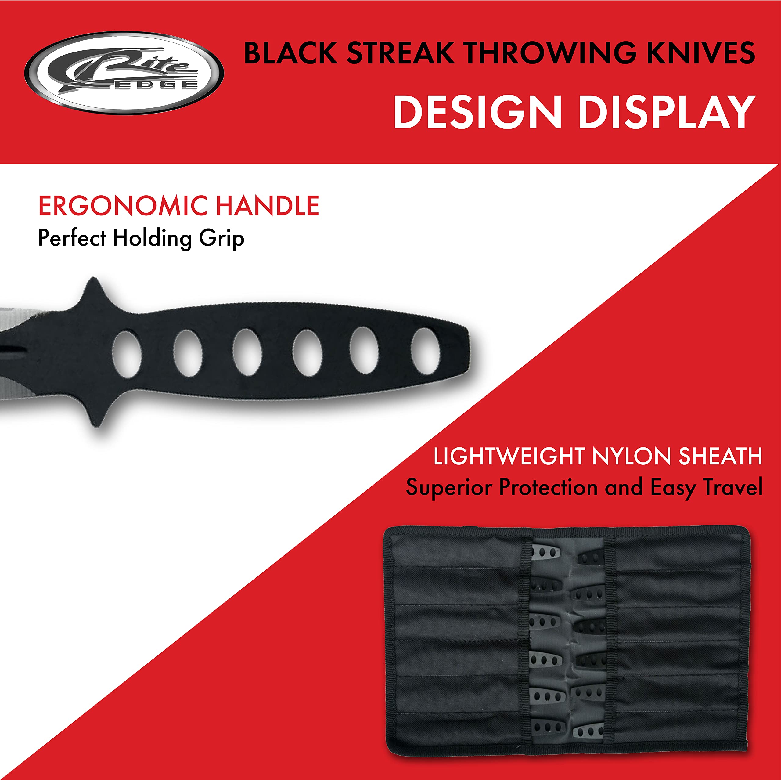 Szco Supplies Black Streak Throwing Knives Set