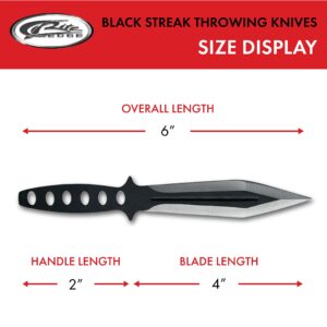 Szco Supplies Black Streak Throwing Knives Set