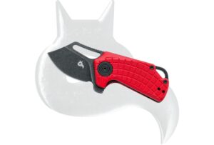 fox black knives puck liner lock bf-761r red g10 and d2 steel pocket knife