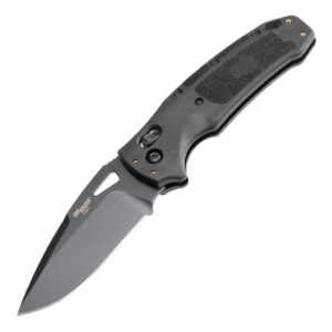 hogue sig sauer k320 nitron folding knife black 3.5 in. able lock drop point