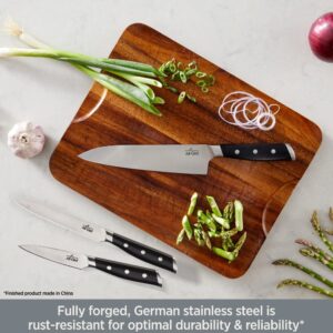 All-Clad Forged German Stainless Steel Chefs Knife, Utility Knife, Paring Knife, 3 Piece, Fully Forged, Expert Precision, Home Kitchen Knife Set, Cookware Knife Block Set, Kitchen Knives, Ultra Sharp