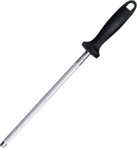 bkinpid knife sharpening rod steel professional kitchen sharpener 13 inch black