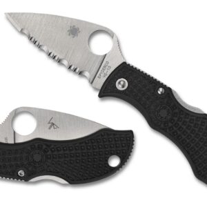 Spyderco Knives Manbug Lightweight MBKLFS Black FRN and Serrated VG-10 Pocket Knife