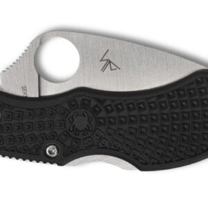 Spyderco Knives Manbug Lightweight MBKLFS Black FRN and Serrated VG-10 Pocket Knife