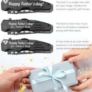 Grand Way Personalized Gift for Men - Customized Pocket Knife Engraved Gifts Dad Husband Custom Knives Idea Birthday Christmas Valentine's Day Anniversary Stocking Stuffers 6681 PS