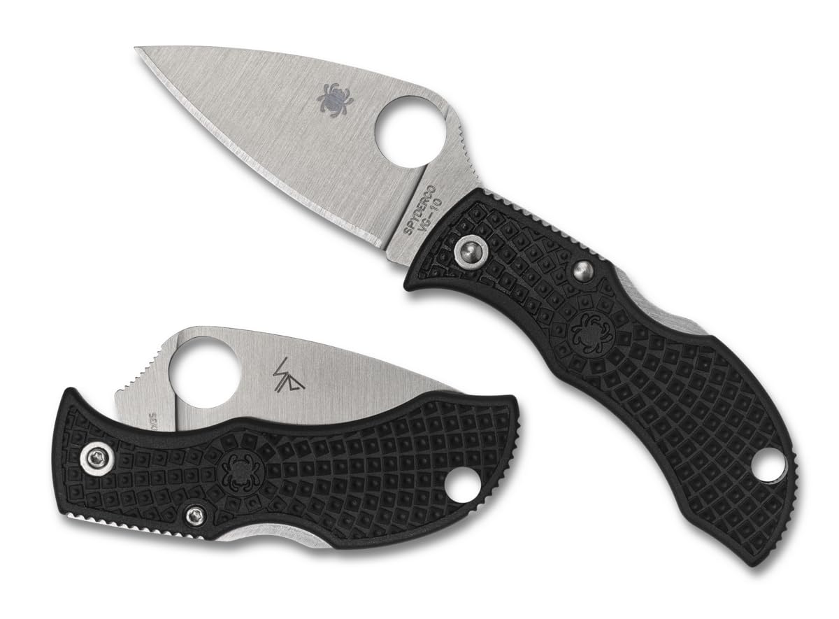 Spyderco Knives Manbug Lightweight MBKLFP Black FRN VG-10 Stainless Pocket Knife