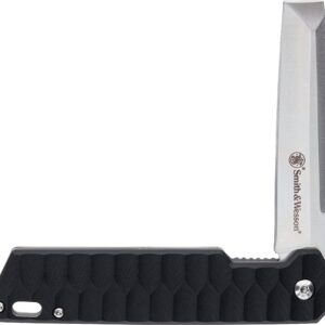 Smith & Wesson 24/7 Folding Cleaver with Chisel Blade and 7.75 Overall Length 3.25 in Blade Length,Black