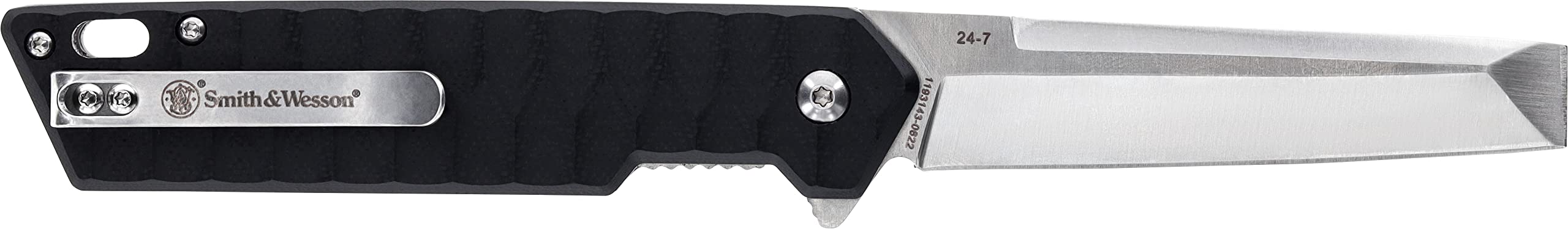 Smith & Wesson 24/7 Folding Cleaver with Chisel Blade and 7.75 Overall Length 3.25 in Blade Length,Black