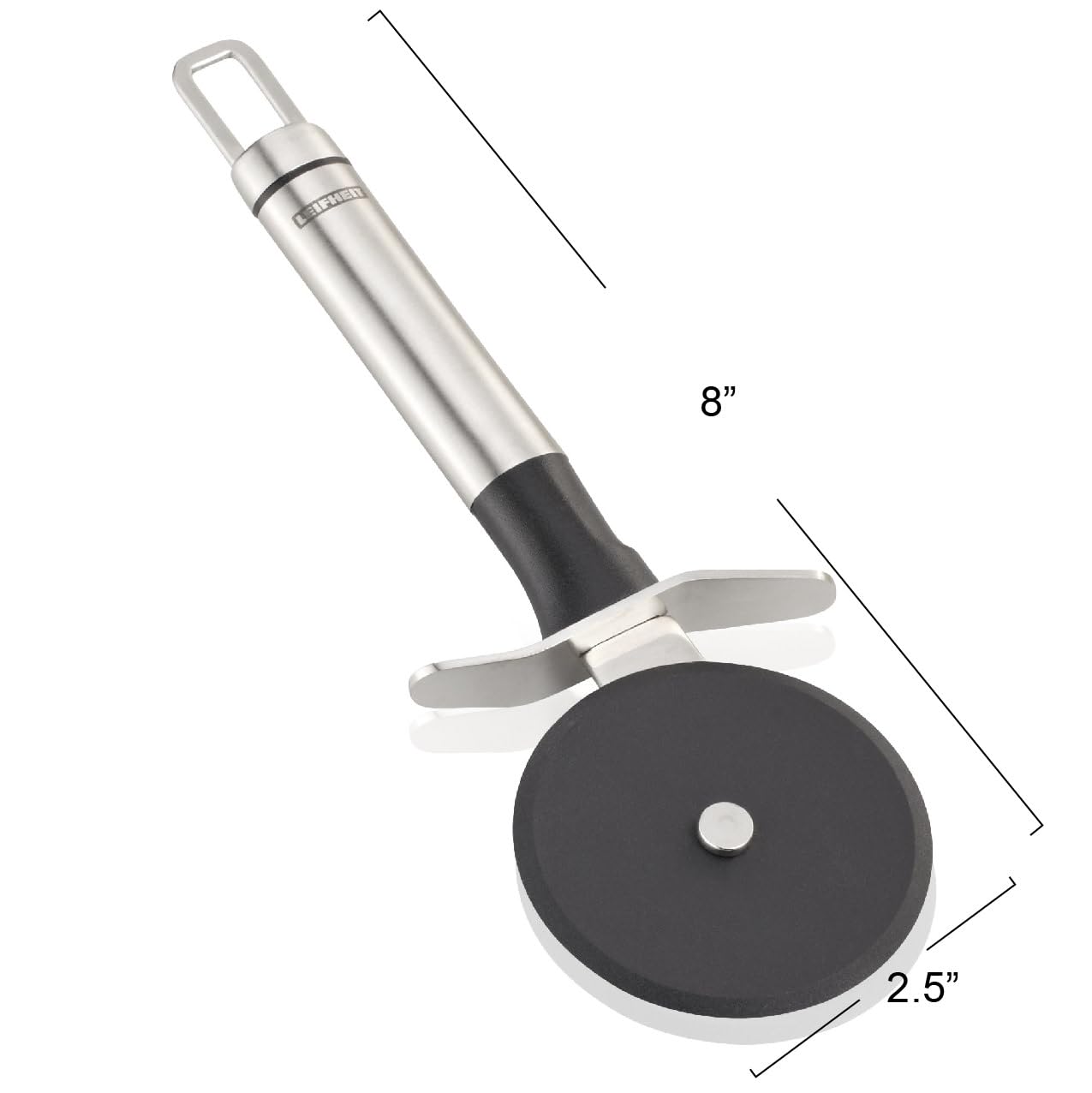 Household Essentials Leifheit ProLine Pizza Cutter, Black and Silver